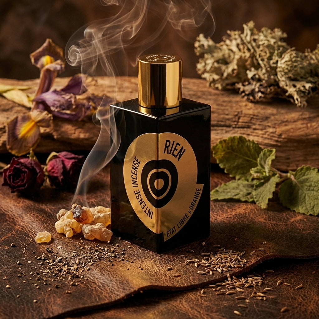 Atmospheric scene of Rien Intense Incense by Etat Libre D'Orange