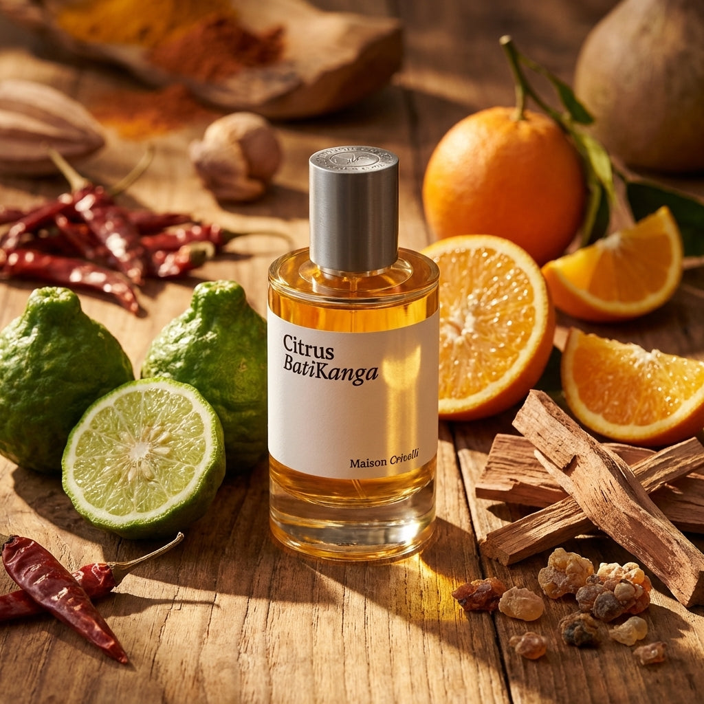 Atmospheric scene of Citrus Batikanga by Maison Crivelli