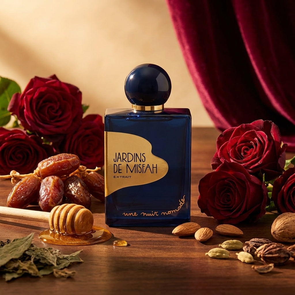 Atmospheric scene of Jardins de Misfah Extrait by Une Nuit Nomade