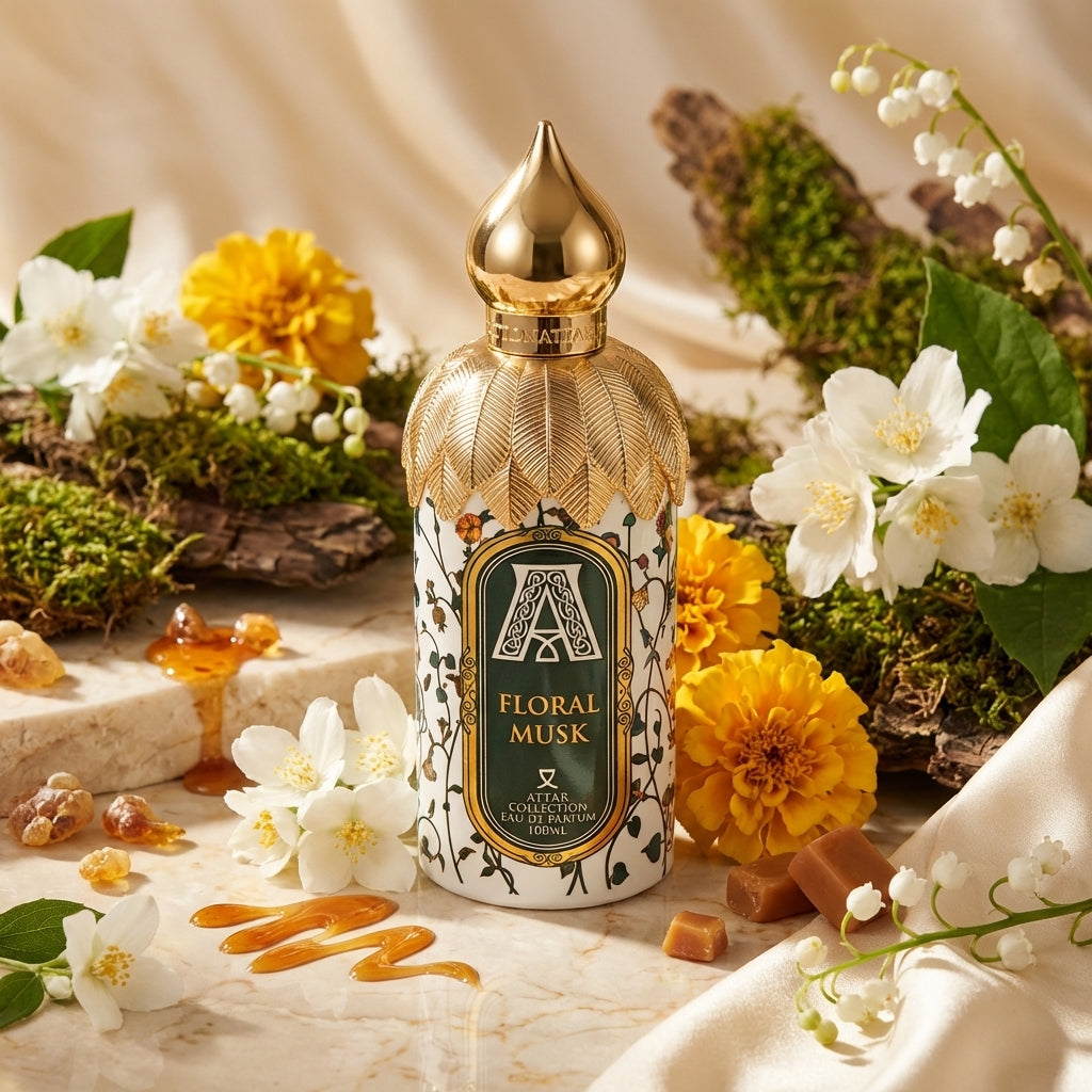 Atmospheric scene of Floral Musk by Attar Collection