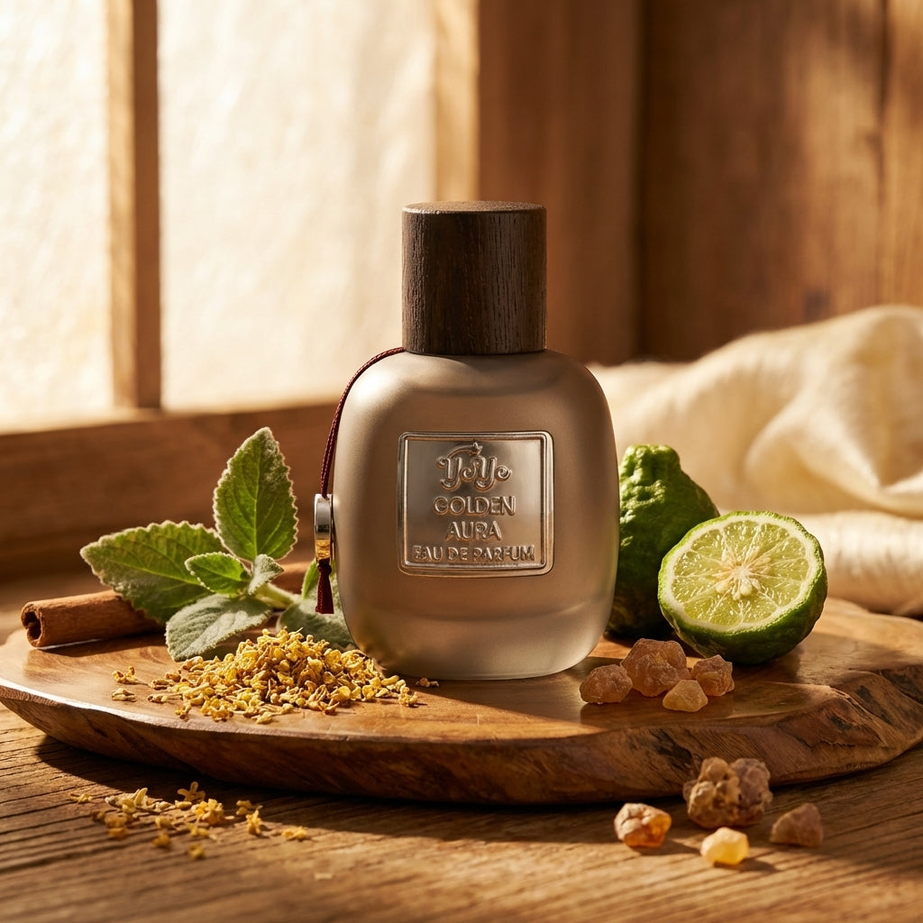 Atmospheric scene of Golden Aura by YeYe Parfums