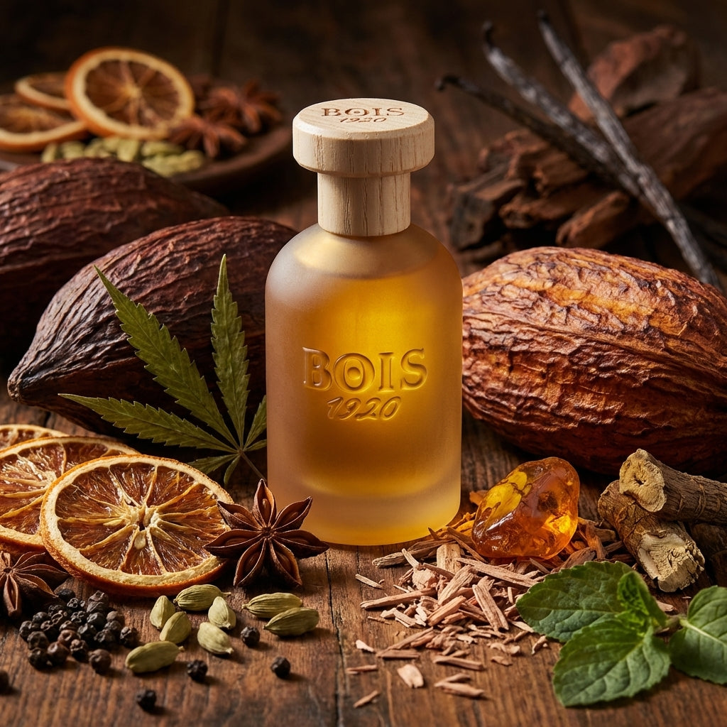 Atmospheric scene of Cannabis Dolce by Bois 1920