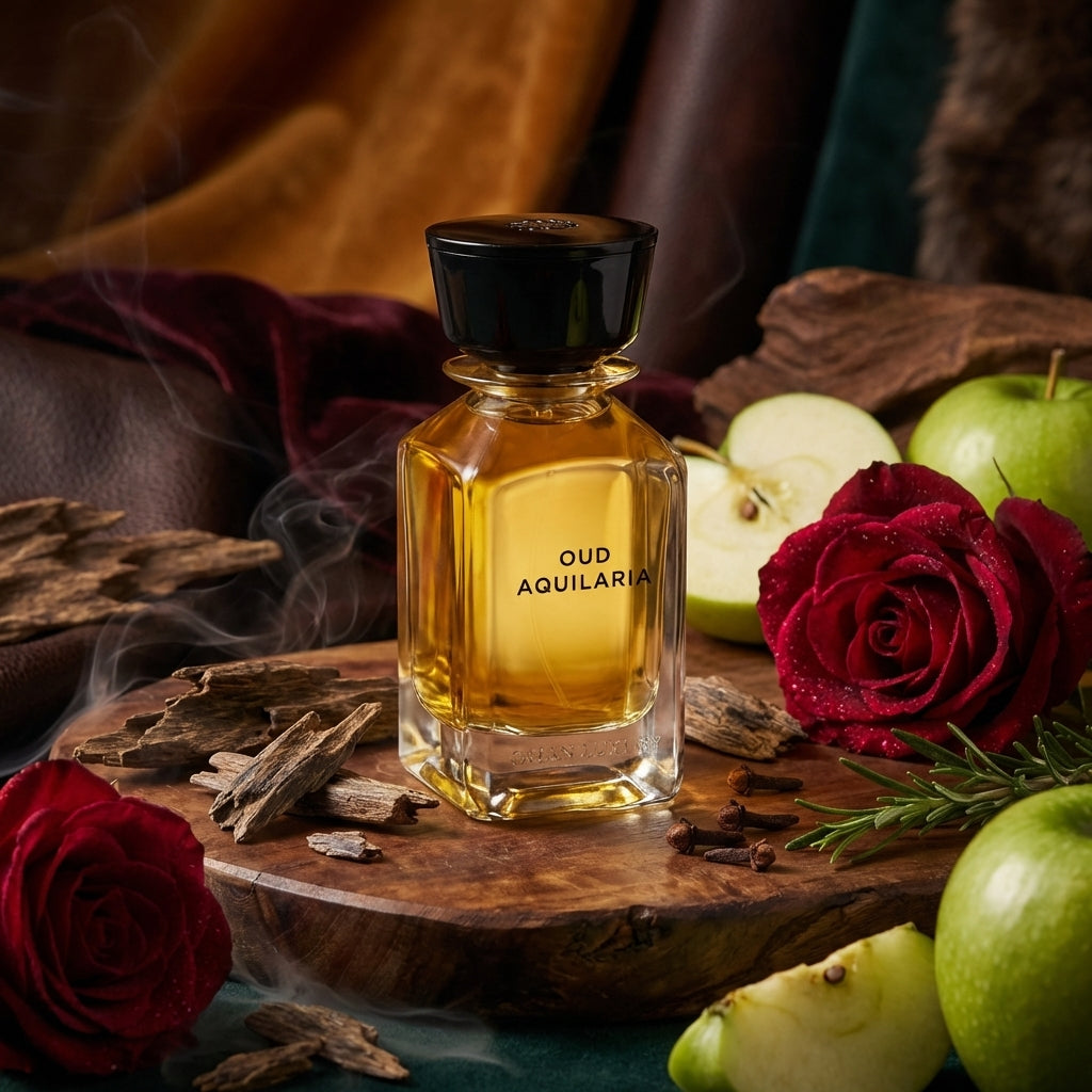 Atmospheric scene of Oud Aquilaria by Oman Luxury