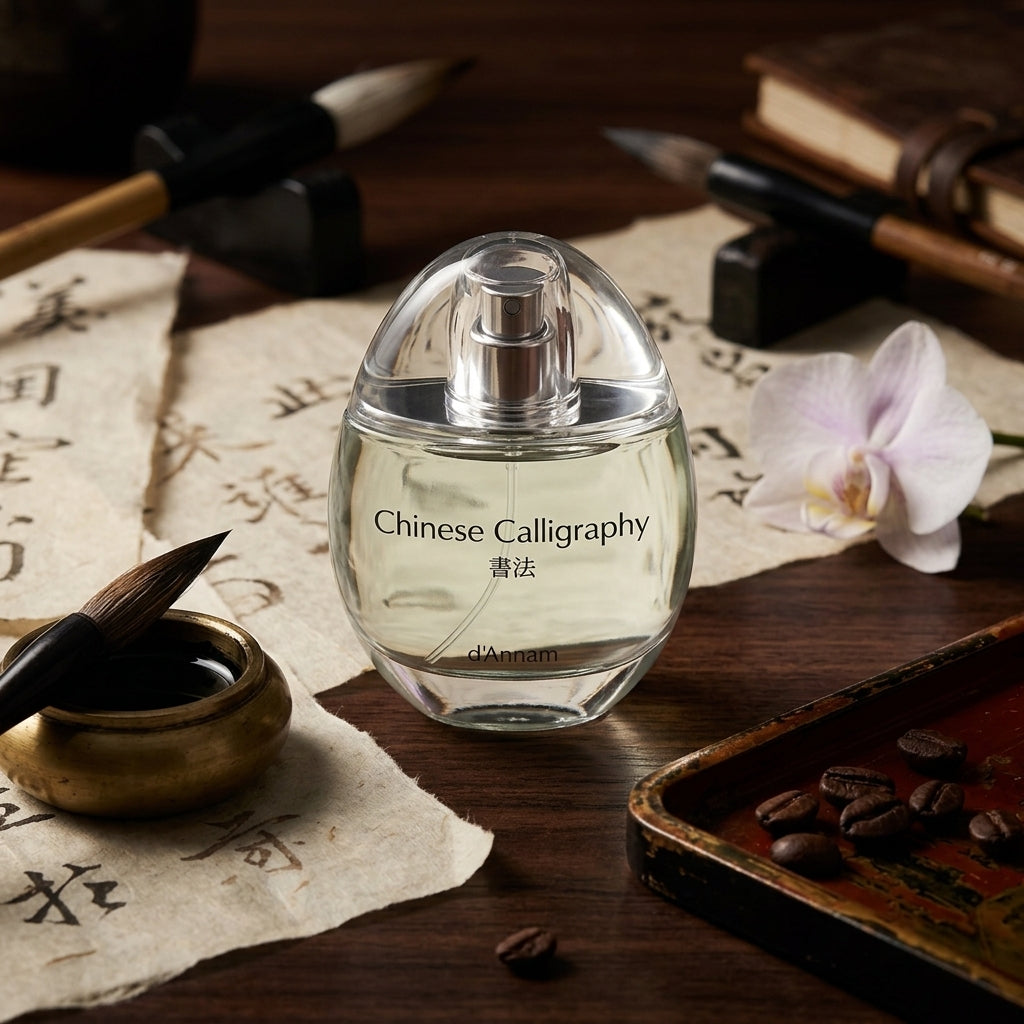 Atmospheric scene of Chinese Calligraphy by d'Annam
