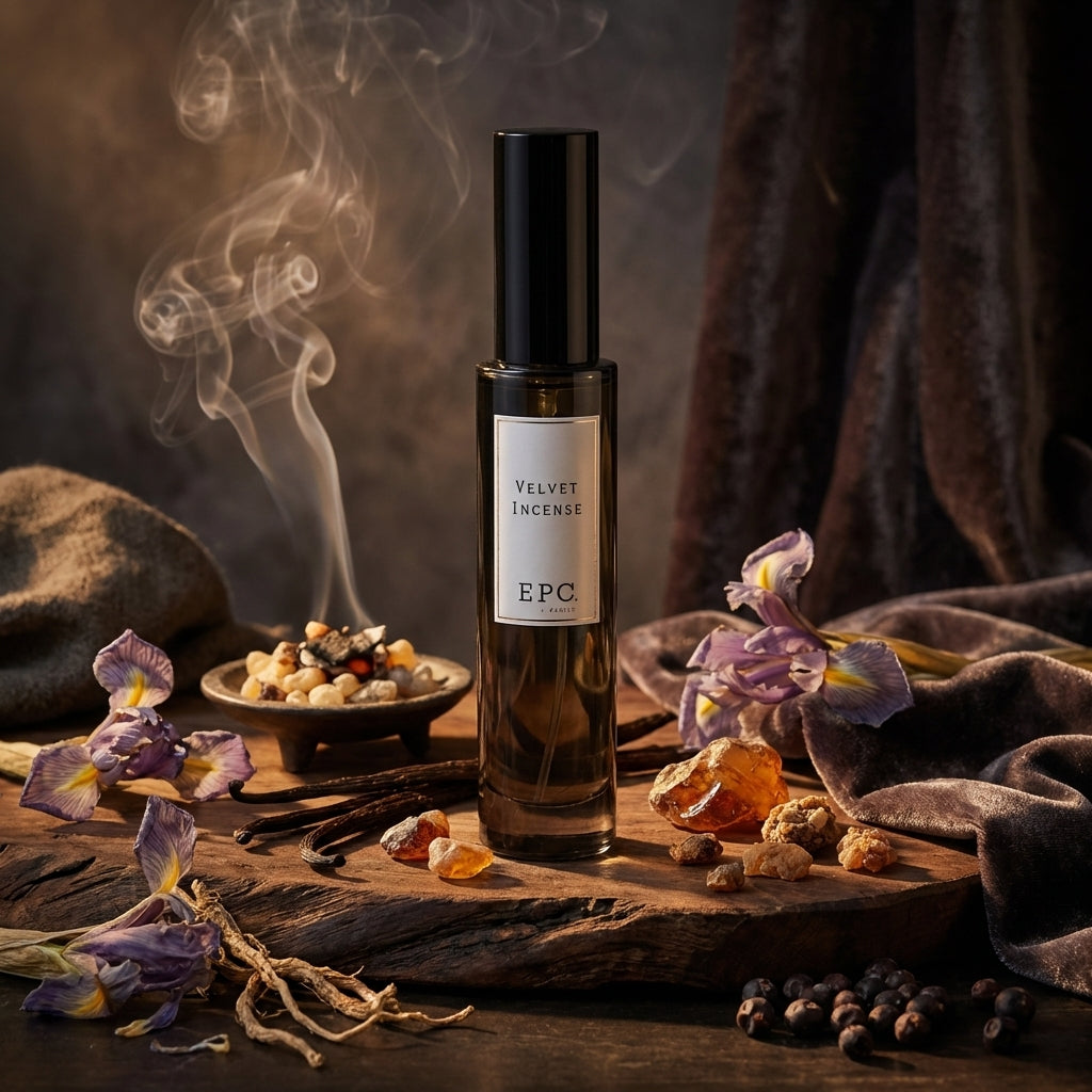 Atmospheric scene of Velvet Incense by Experimental Perfume Club