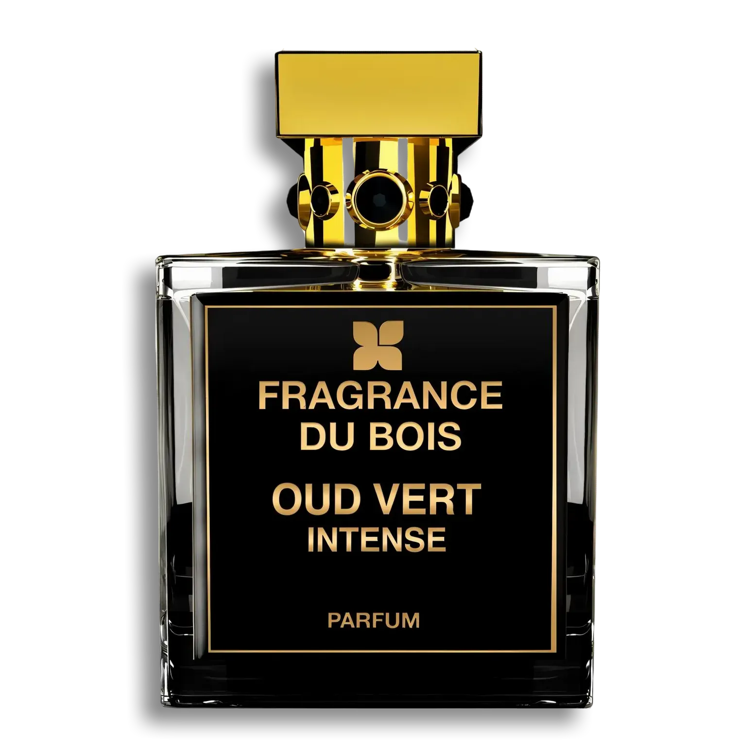 Product shot of Oud Vert Intense by Fragrance Du Bois