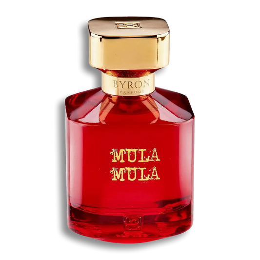 Product shot of Mula Mula Rouge Extrême by Byron Parfums