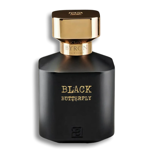 Product shot of Black Butterfly by Byron Parfums