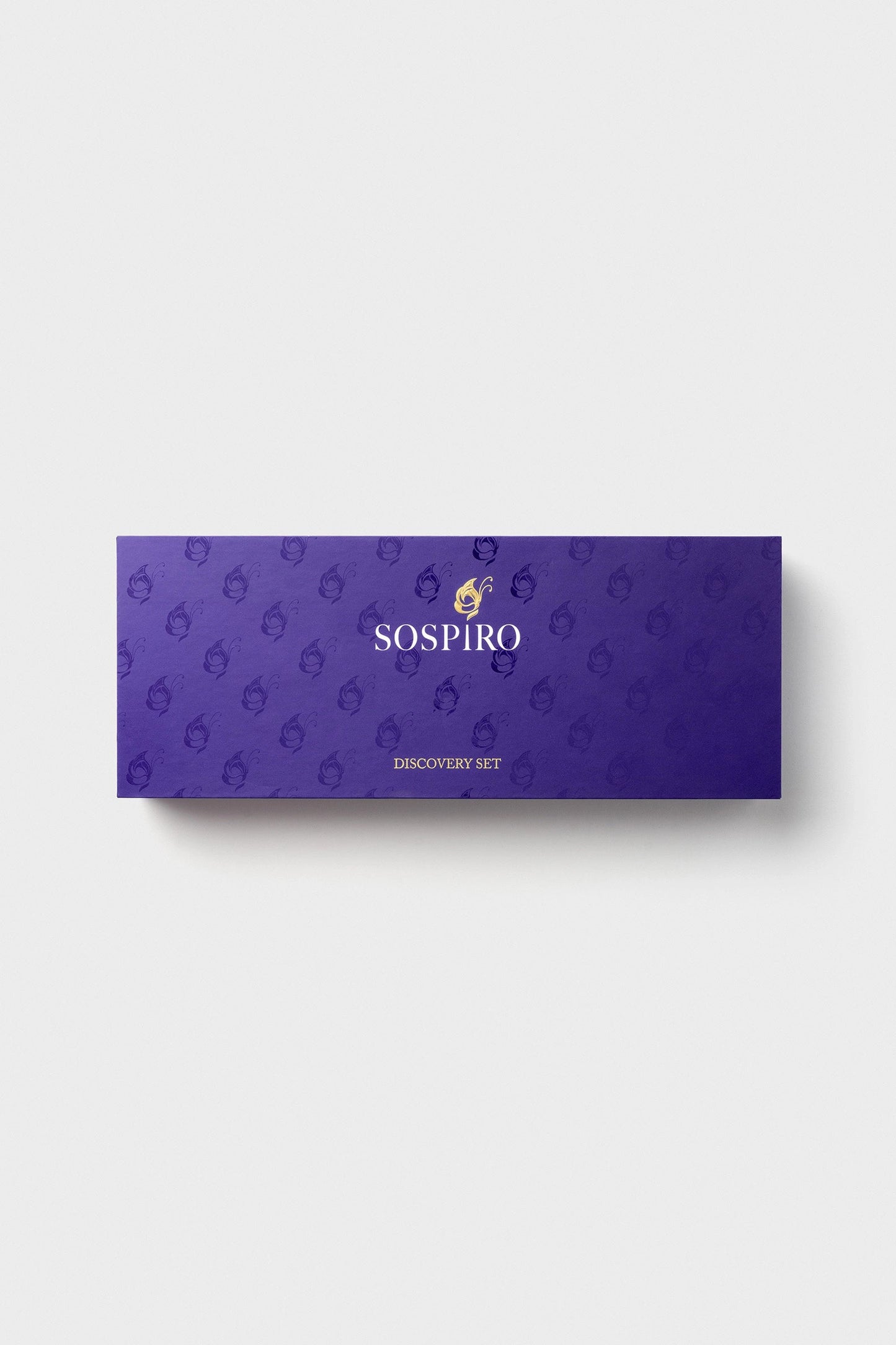 Closed purple Sospiro Miniature Set box