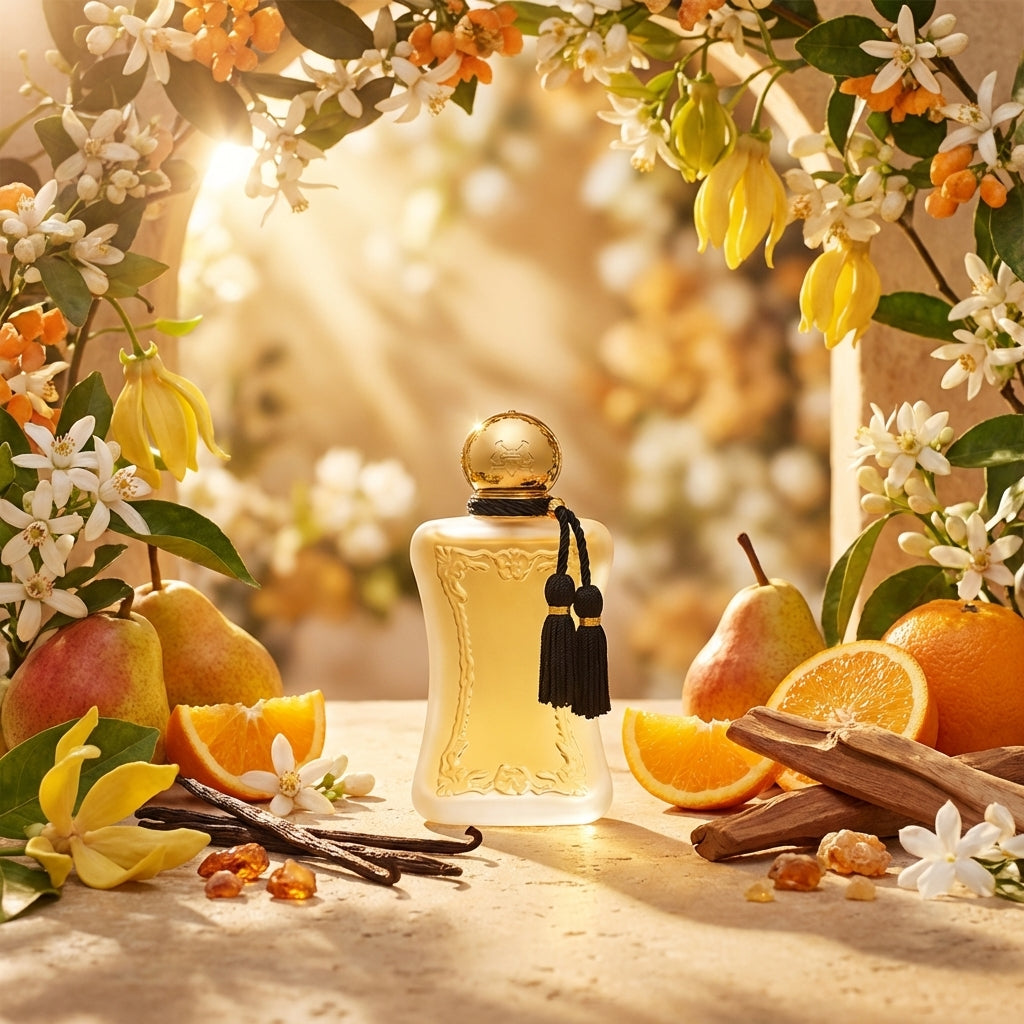 Atmospheric scene of Safanad by Parfums de Marly