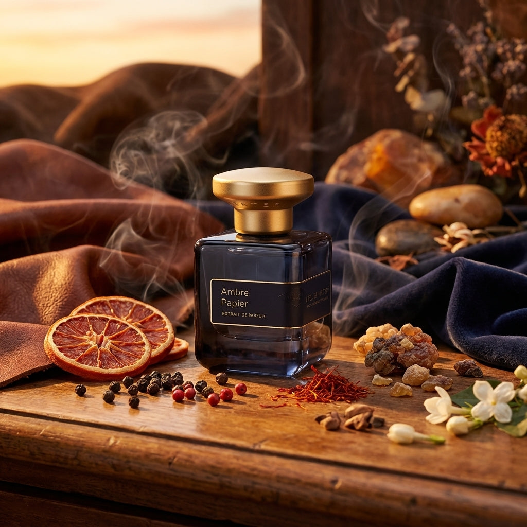 Atmospheric scene of Ambre Papier by Atelier Materi