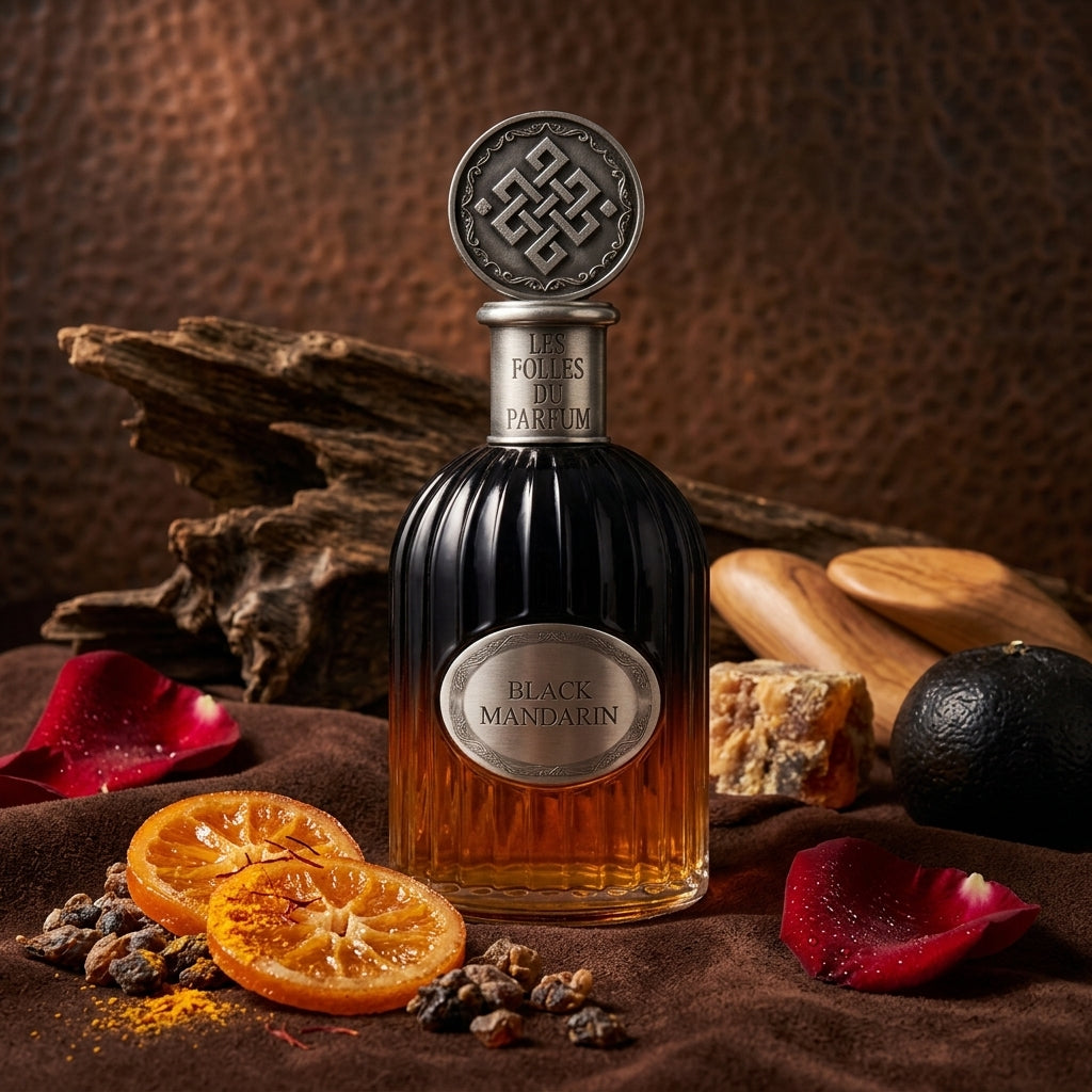 Atmospheric scene of Black Mandarin by Les Folies Du Parfum