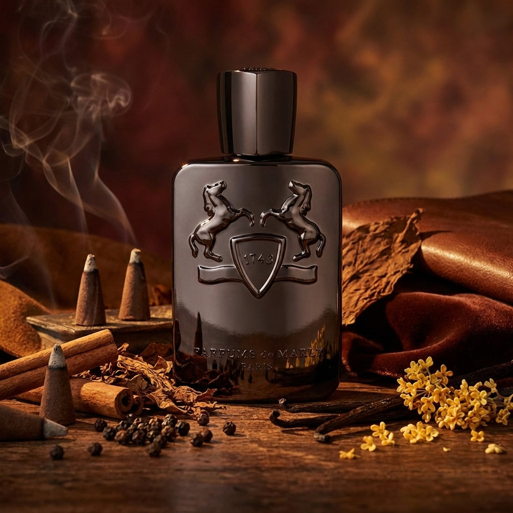 Atmospheric scene of Herod by Parfums de Marly