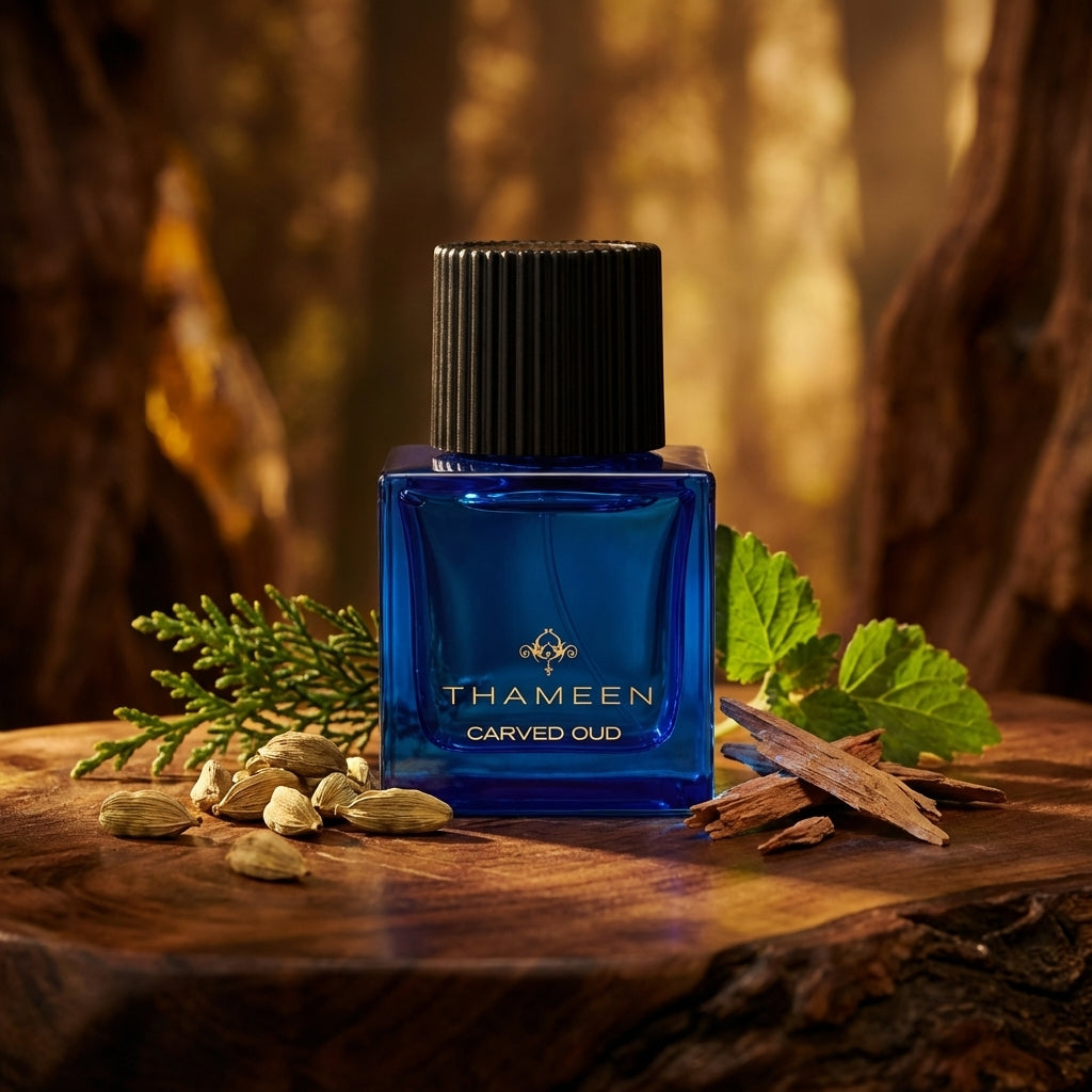 Atmospheric scene of Carved Oud by Thameen