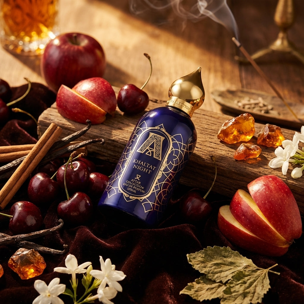 Atmospheric scene of Khaltat Night by Attar Collection