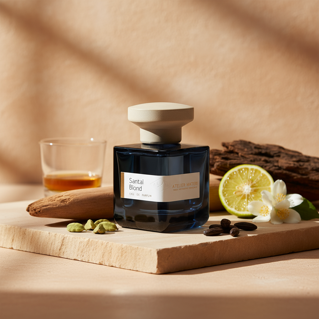 Atmospheric scene of Santal Blond by Atelier Materi