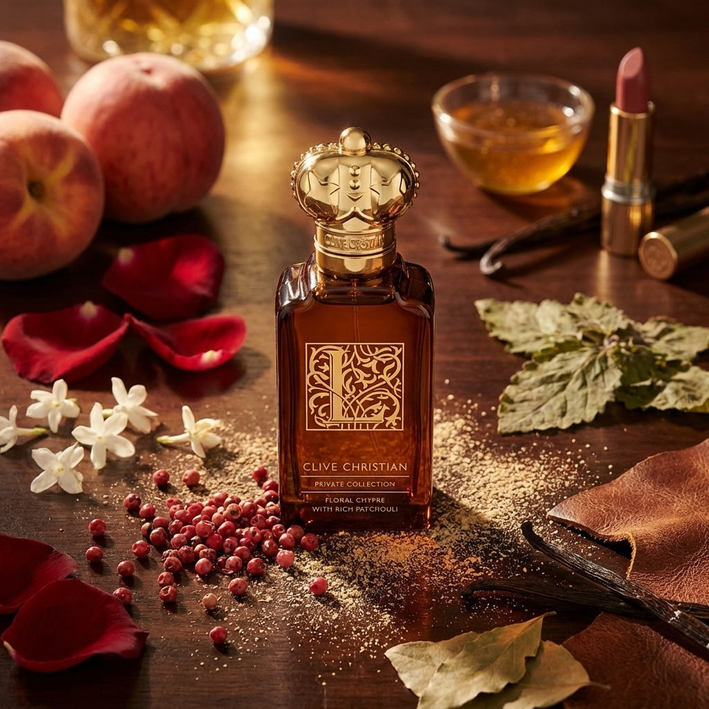 Atmospheric scene of L: Floral Chypre by Clive Christian