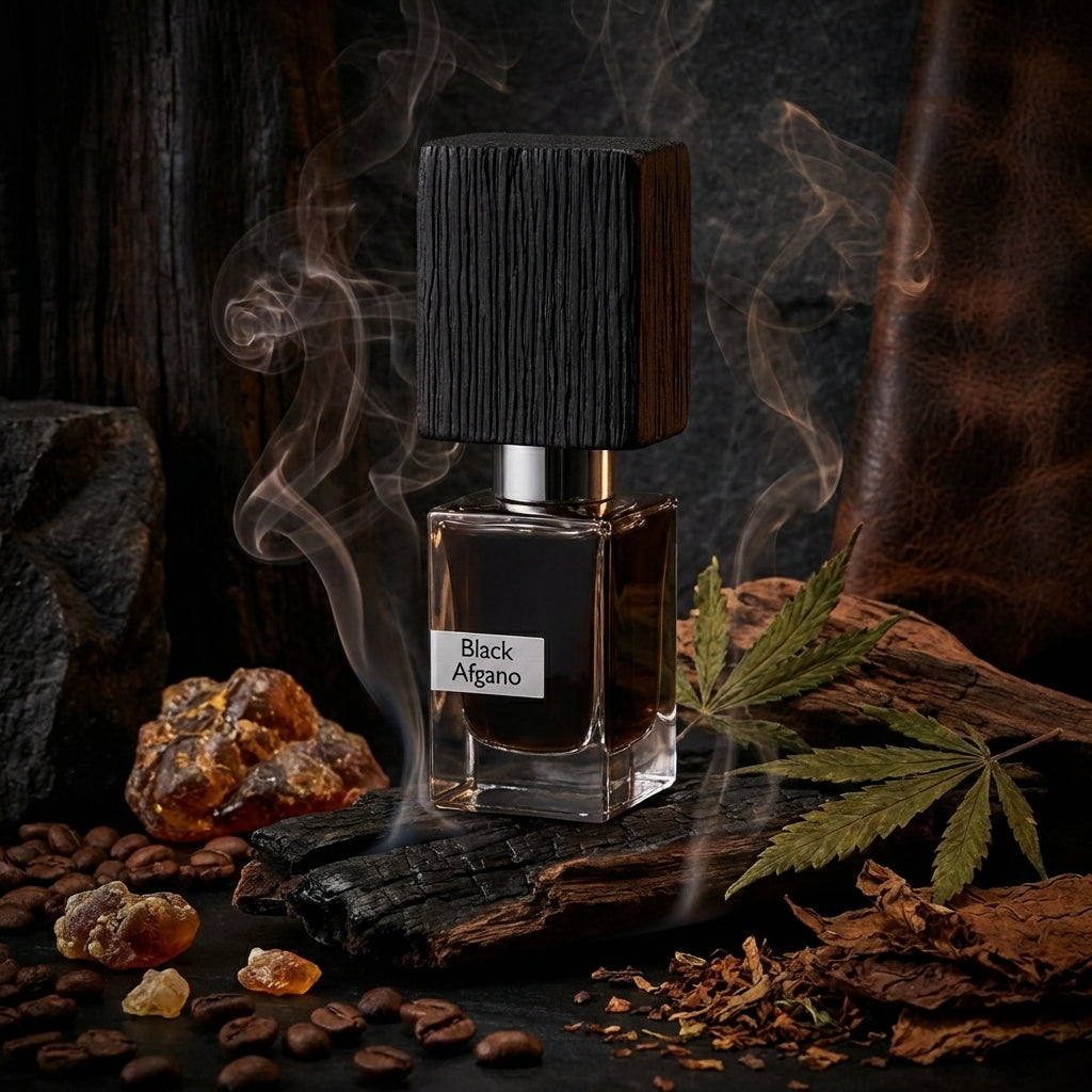 Atmospheric scene of Black Afgano by Nasomatto