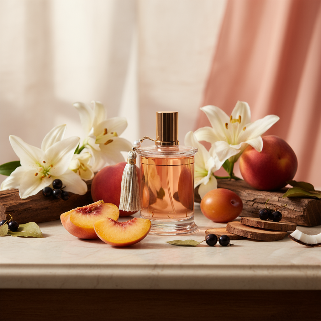 Atmospheric scene of Péché Cardinal by Parfums MDCI