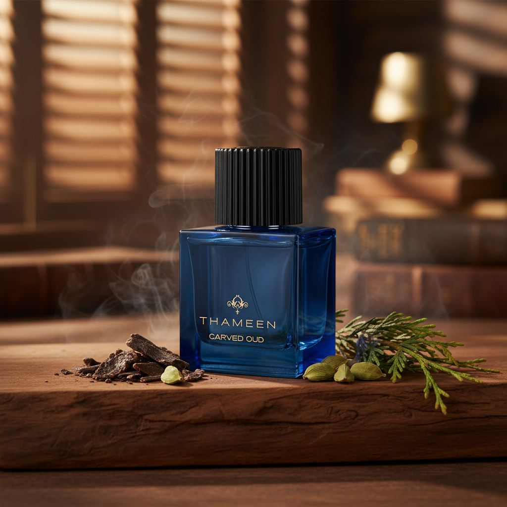 Atmospheric scene of Carved Oud by Thameen