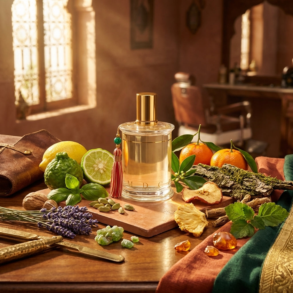 Atmospheric scene of Le Barbier de Tanger by Parfums MDCI