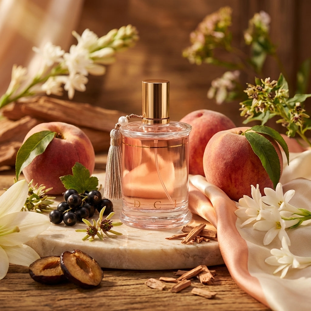 Atmospheric scene of Péché Cardinal by Parfums MDCI