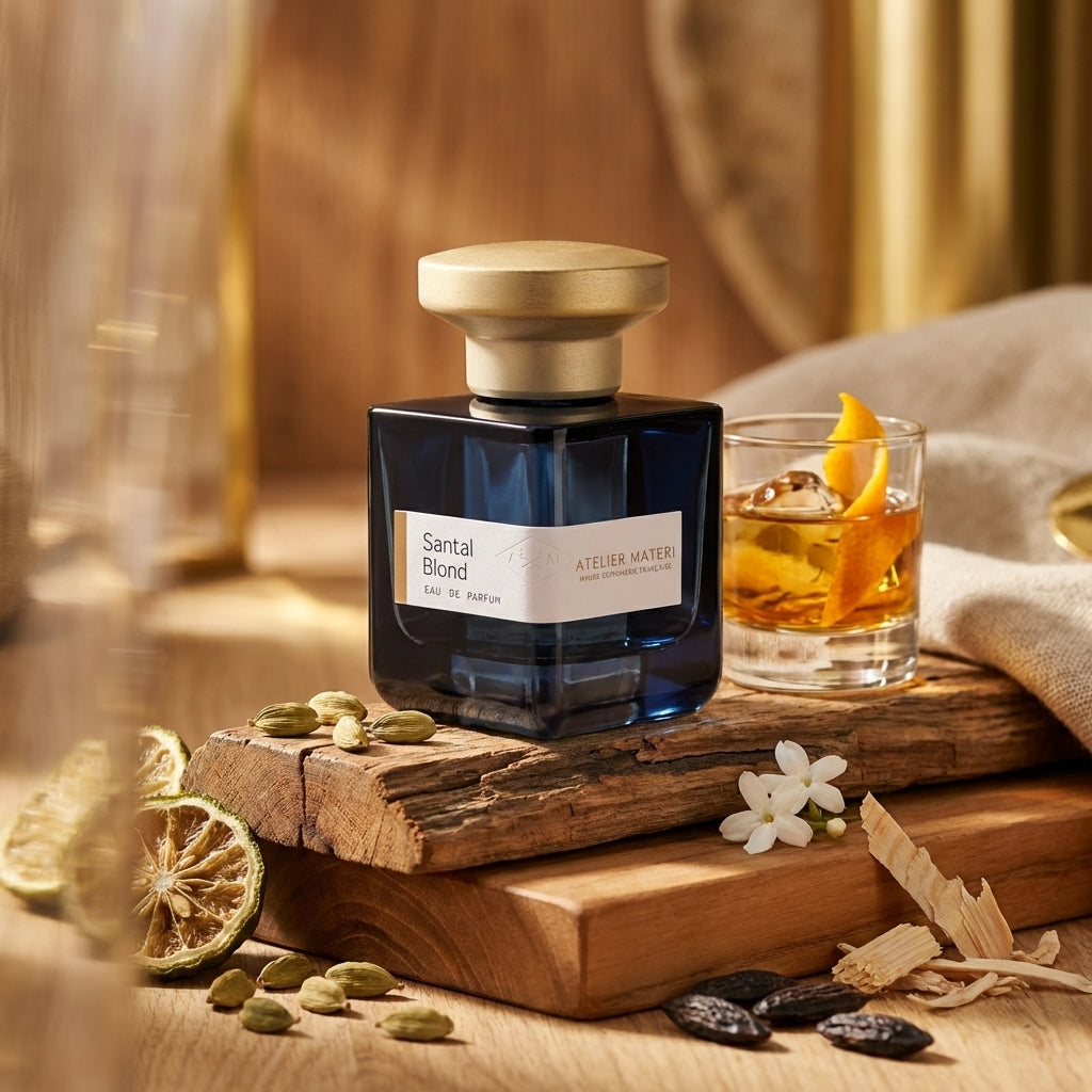 Atmospheric scene of Santal Blond by Atelier Materi