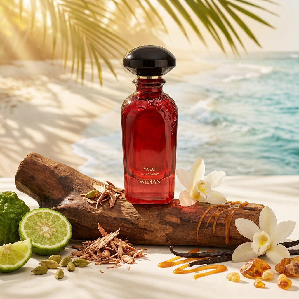 Atmospheric scene of Yasat Eau de Parfum by Widian