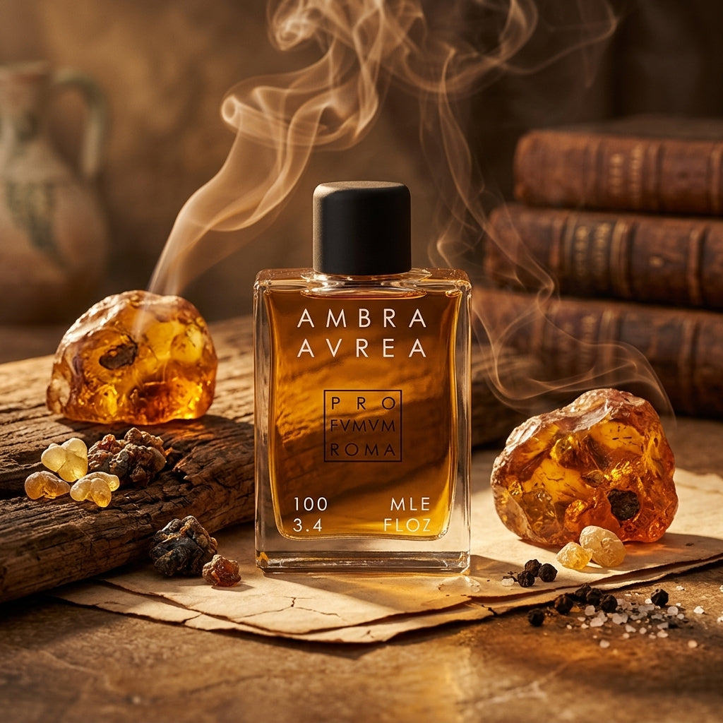Atmospheric scene of Ambra Aurea by Profumum Roma
