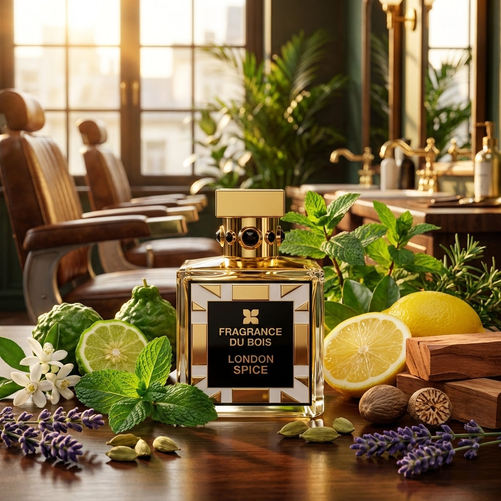 Atmospheric scene of London Spice by Fragrance Du Bois