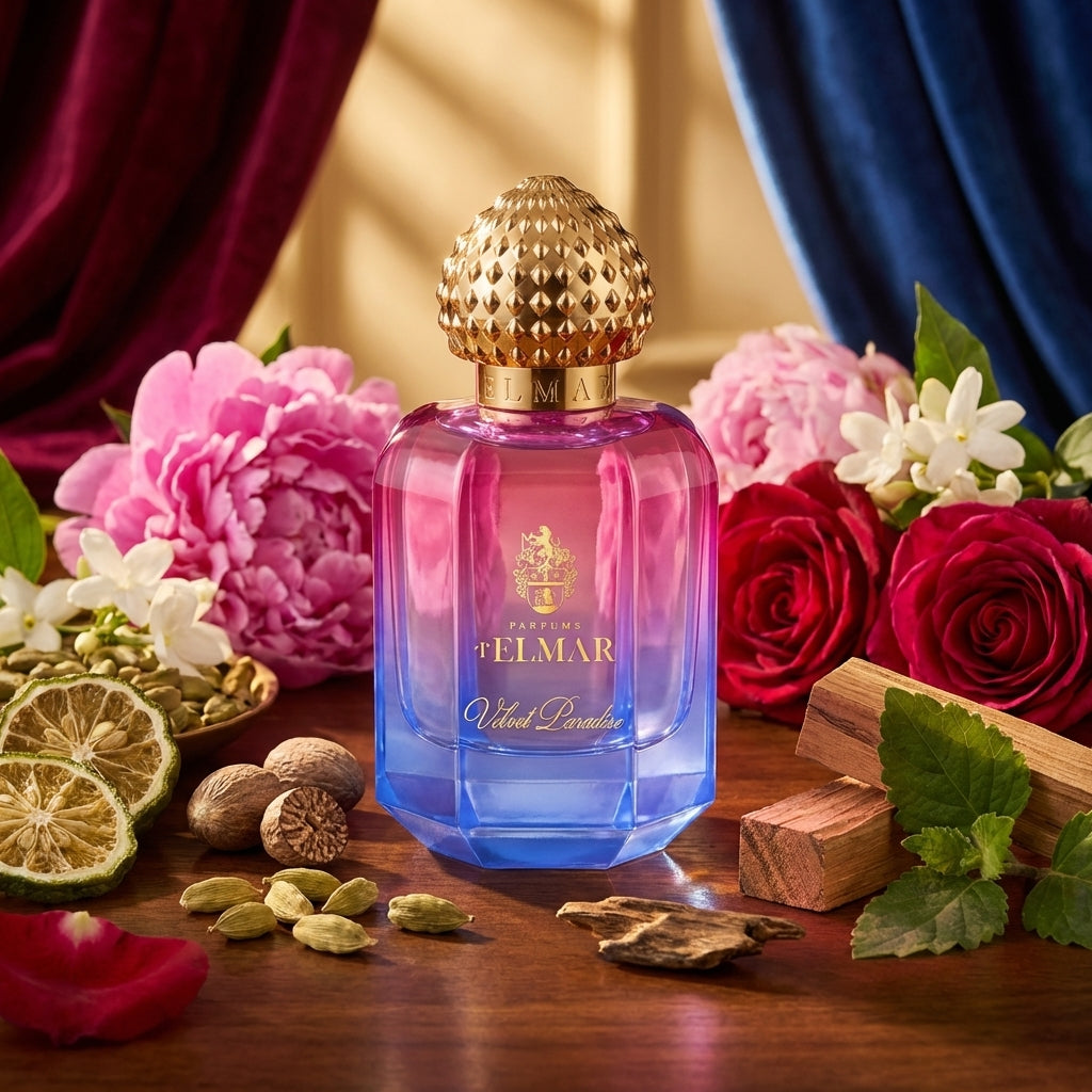 Atmospheric scene of Velvet Paradise by Parfums D'Elmar