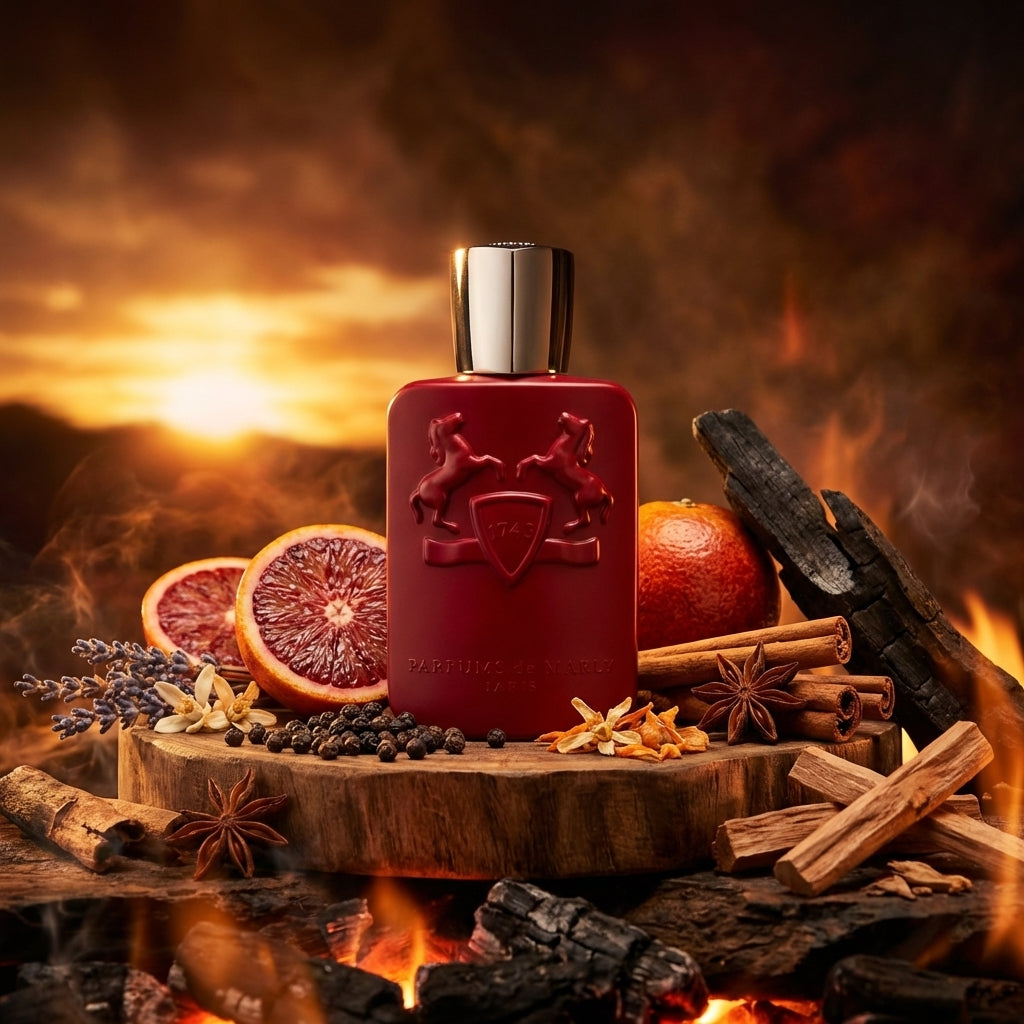 Atmospheric scene of Kalan by Parfums de Marly
