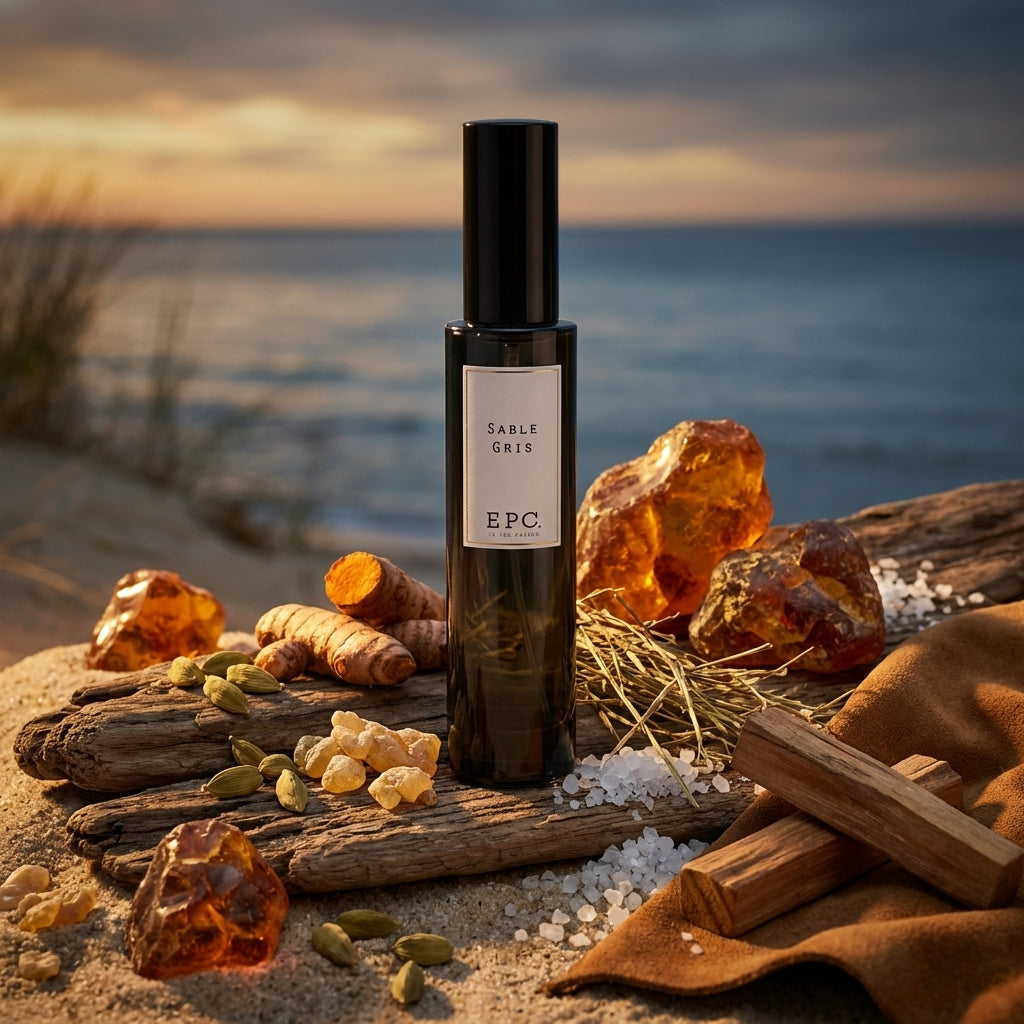 Atmospheric scene of Sable Gris by Experimental Perfume Club