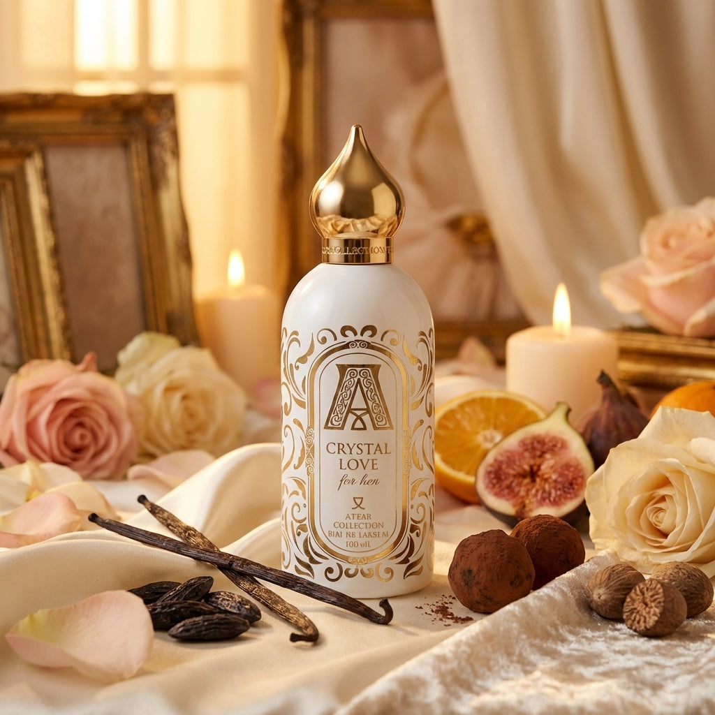 Atmospheric scene of Crystal Love For Her by Attar Collection