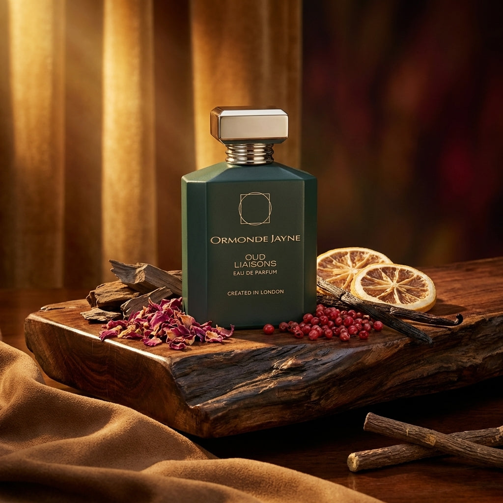 Atmospheric scene of Oud Liaisons by Ormonde Jayne