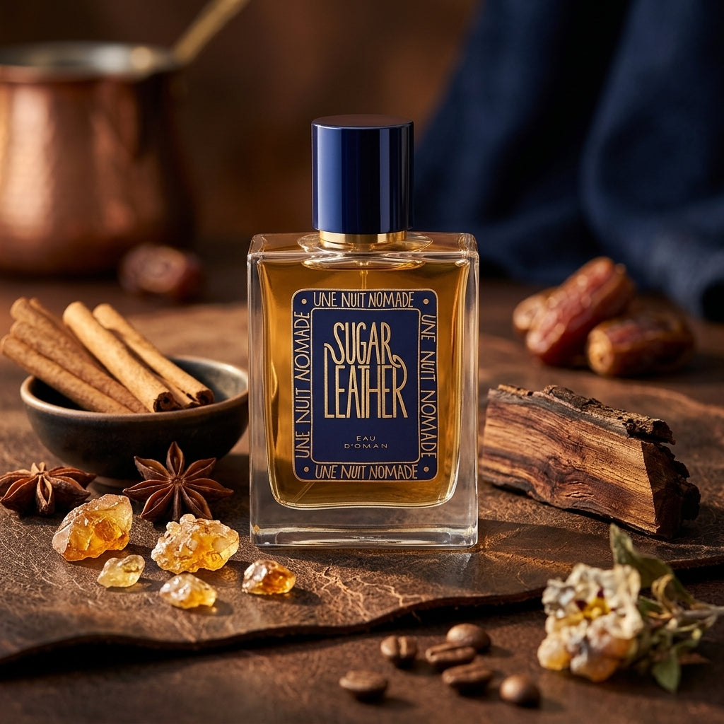 Atmospheric scene of Sugar Leather by Une Nuit Nomade