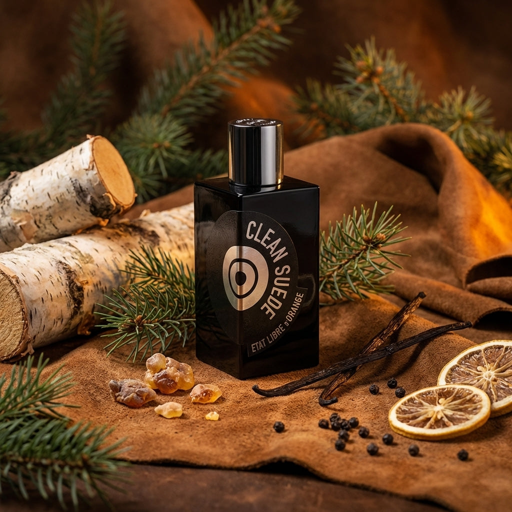 Atmospheric scene of Clean Suede by Etat Libre D'Orange
