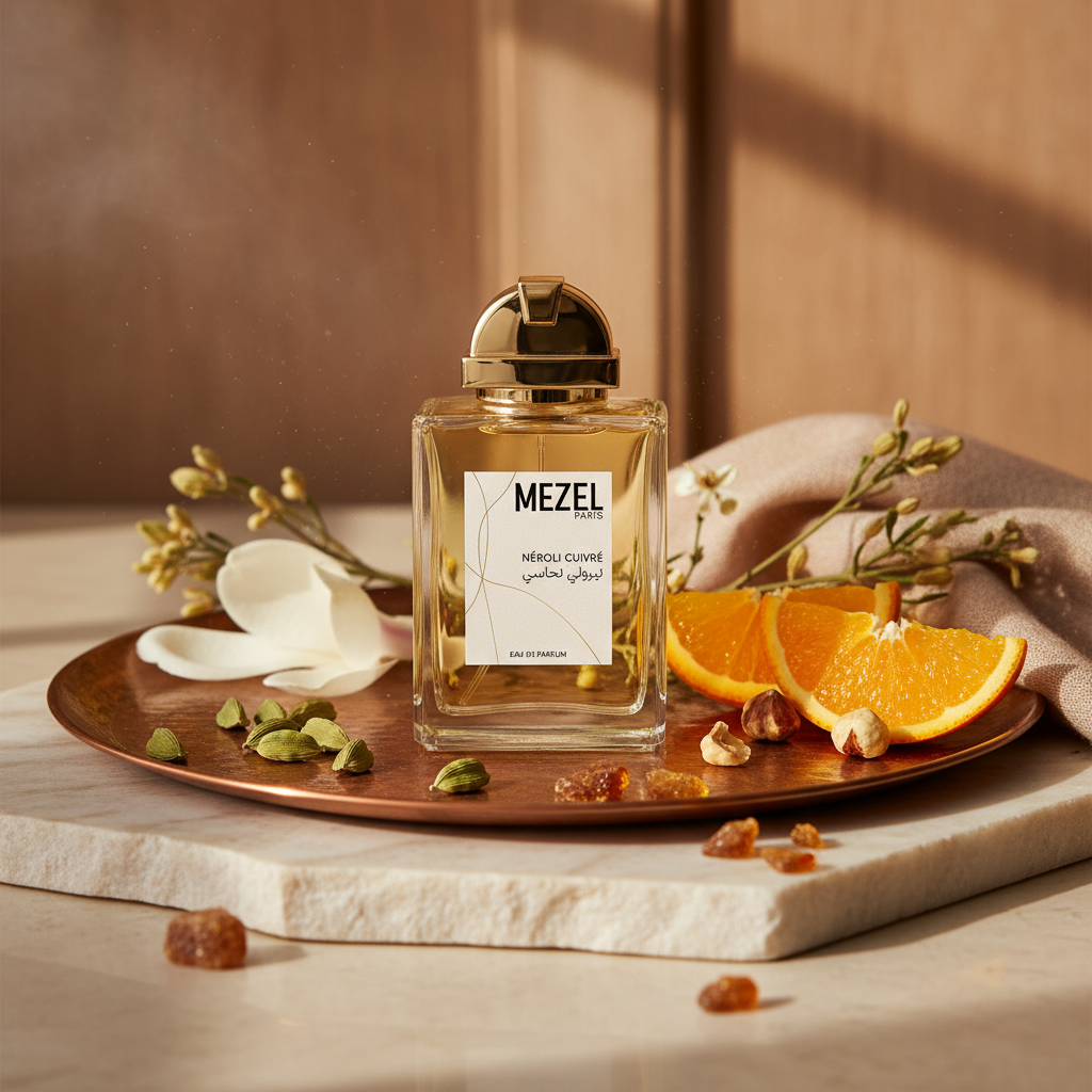 Atmospheric scene of Neroli Cuivre by Mezel