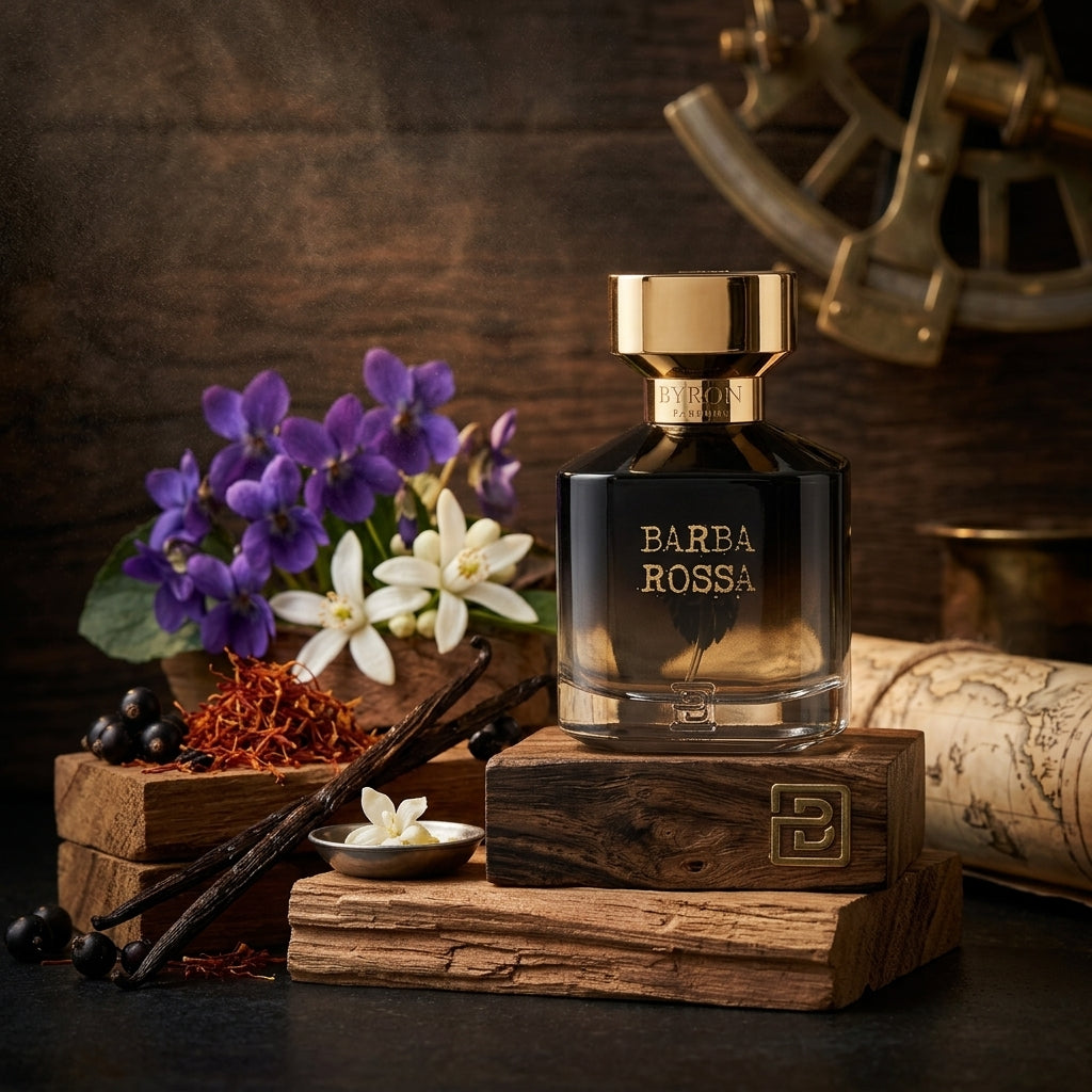 Atmospheric scene of Barba Rossa by Byron Parfums