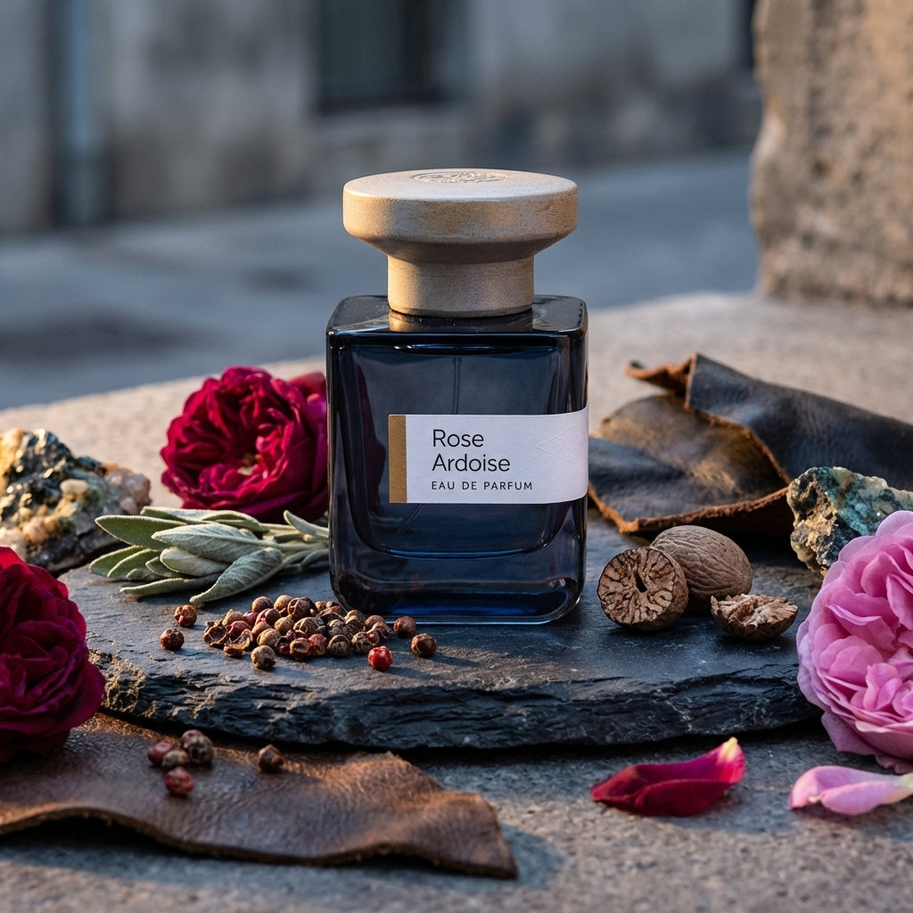 Atmospheric scene of Rose Ardoise by Atelier Materi