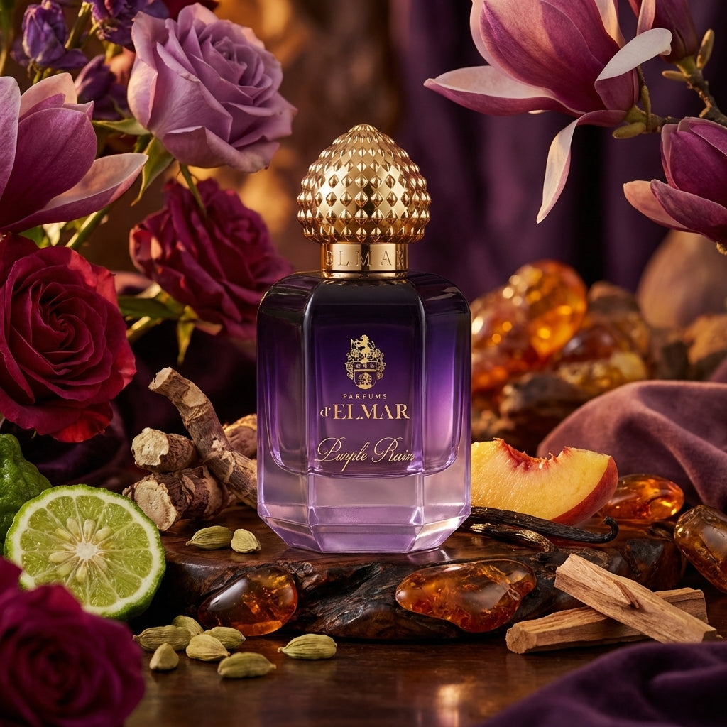 Atmospheric scene of Purple Rain by Parfums D'Elmar