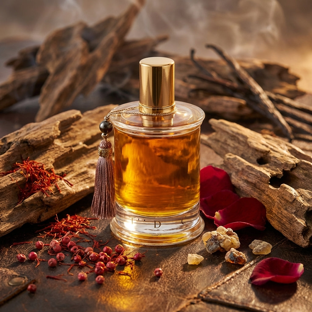 Atmospheric scene of Cuir Garamante by Parfums MDCI