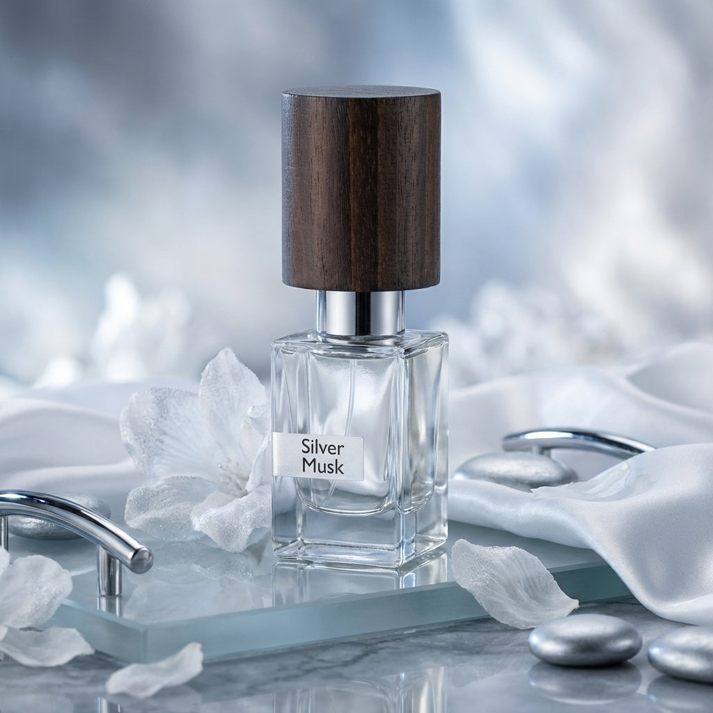 Atmospheric scene of Silver Musk by Nasomatto