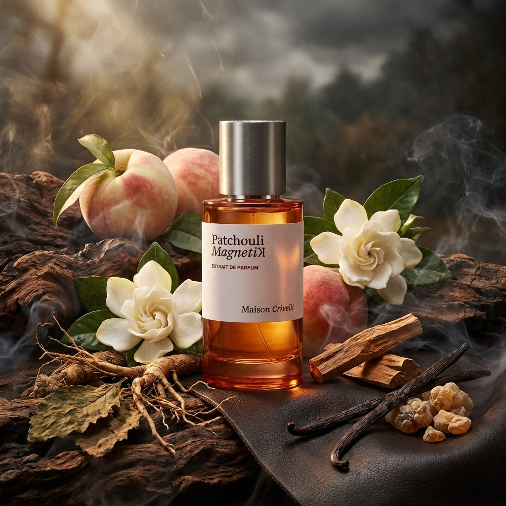 Atmospheric scene of Patchouli Magnetik by Maison Crivelli