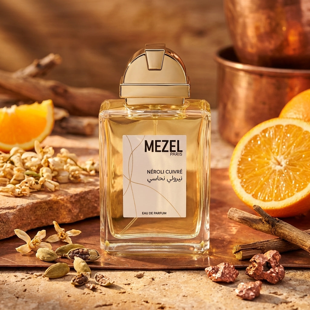 Atmospheric scene of Neroli Cuivre by Mezel
