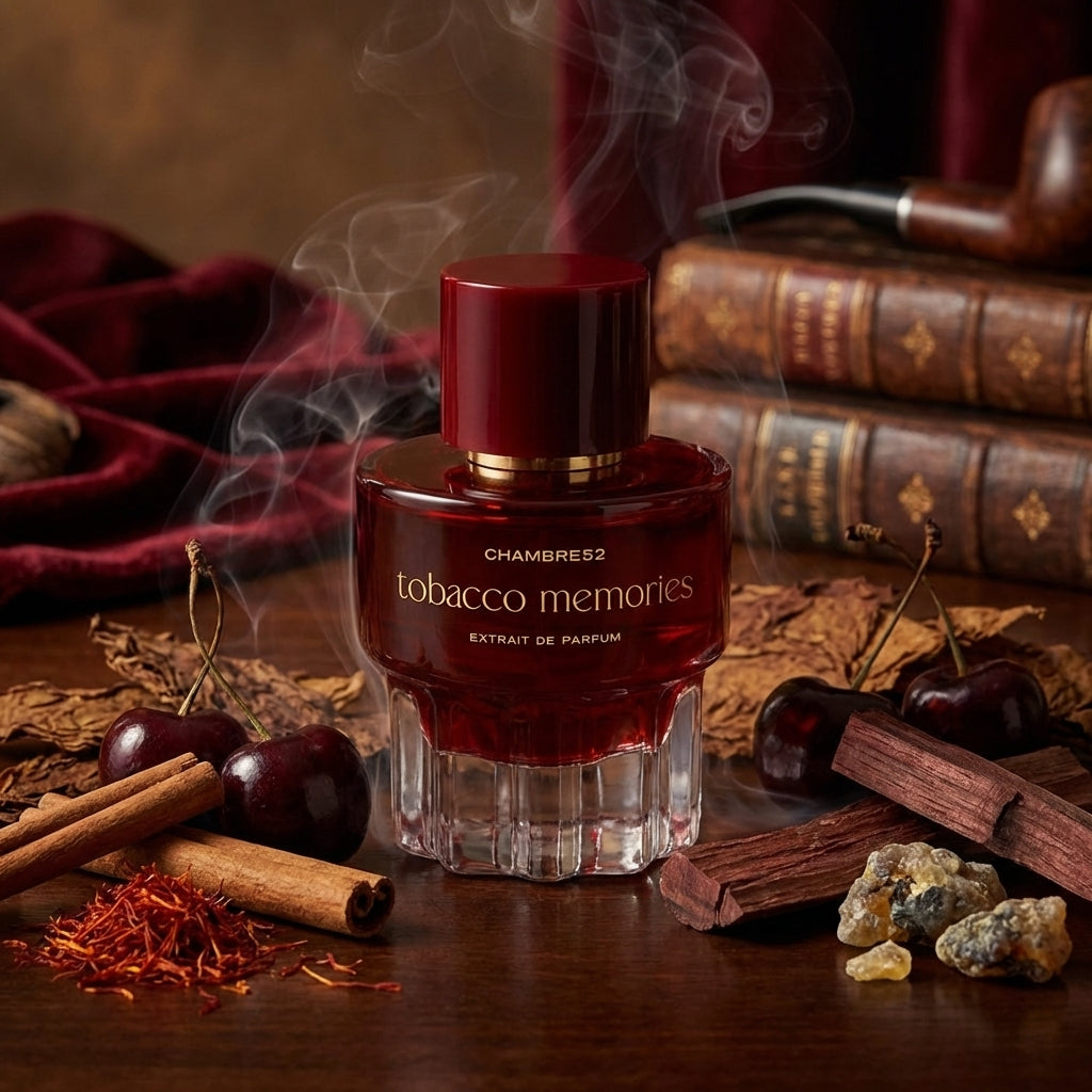 Atmospheric scene of Tobacco Memories Extrait by Chambre52